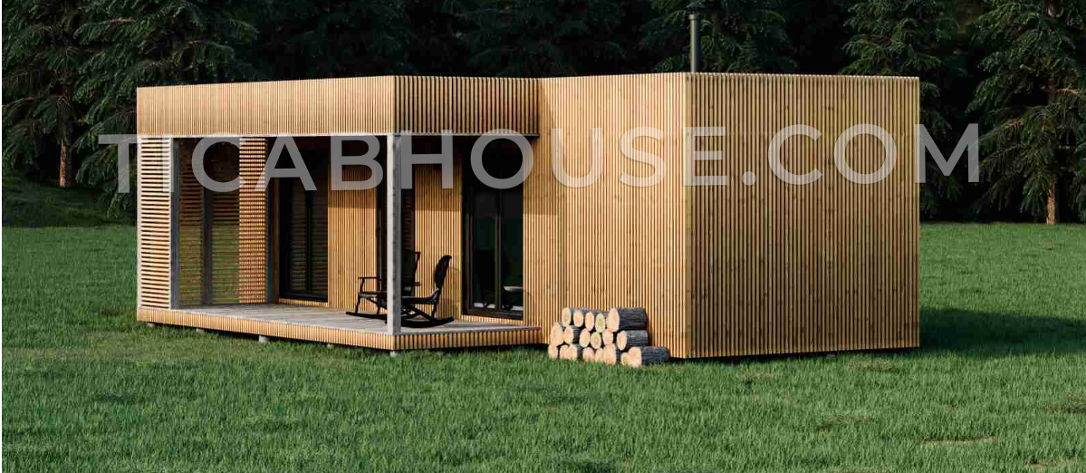 Modern houten mini villa